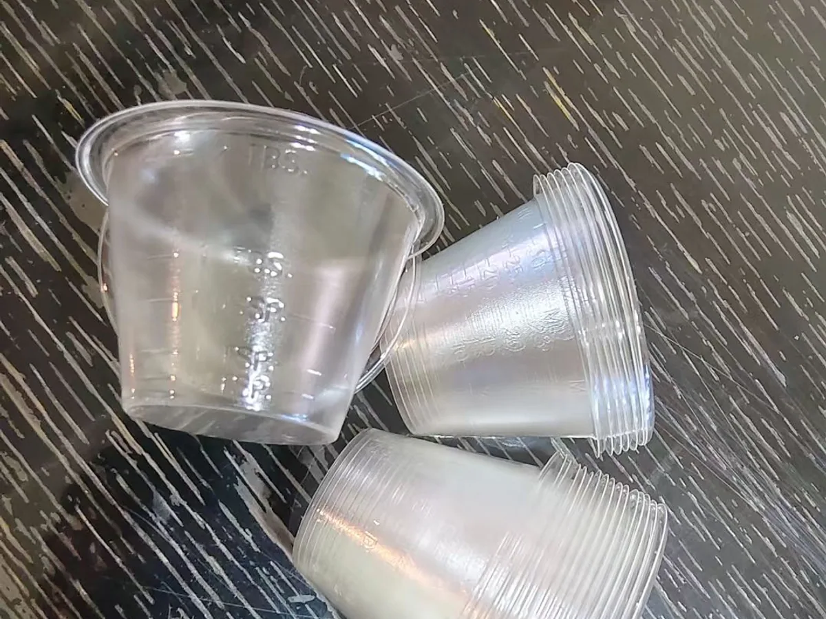 Clear Portion Cups real product sample