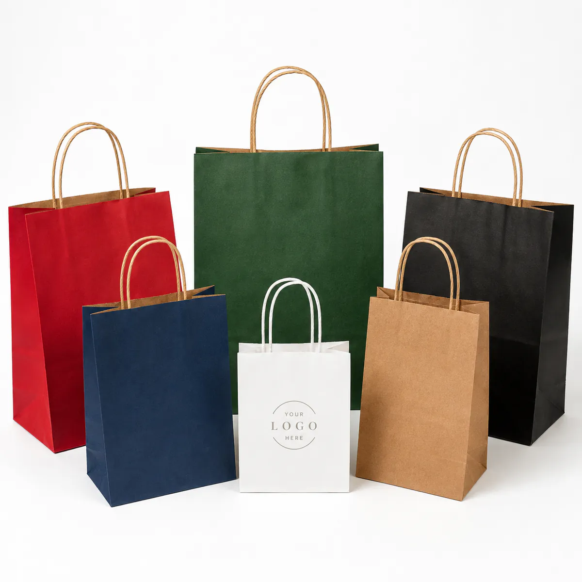 Colored Paper Shopping Bags product photo