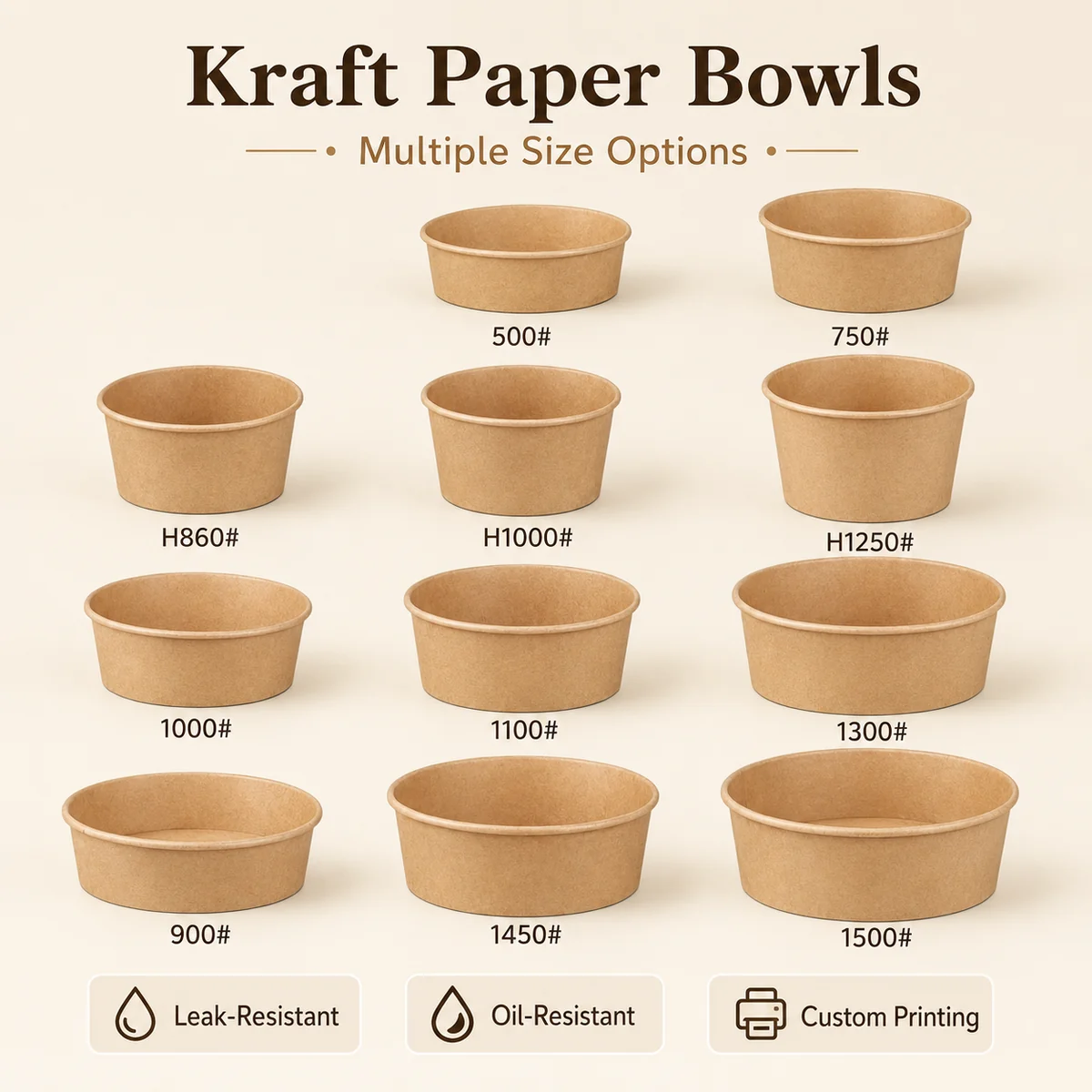 Kraft Paper Food Bowls product photo
