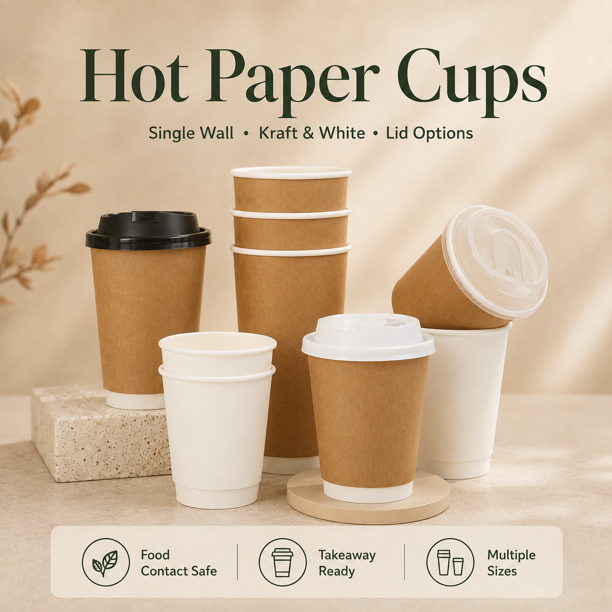 Paper Cup and Lid 01 from ECONOVAPACK