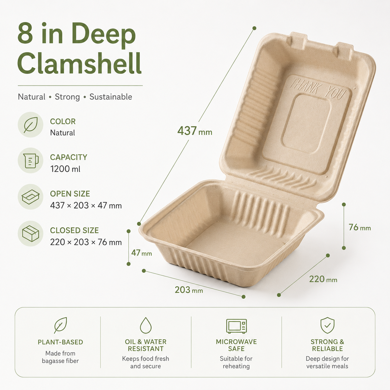 Hinged Food Container 03 from ECONOVAPACK