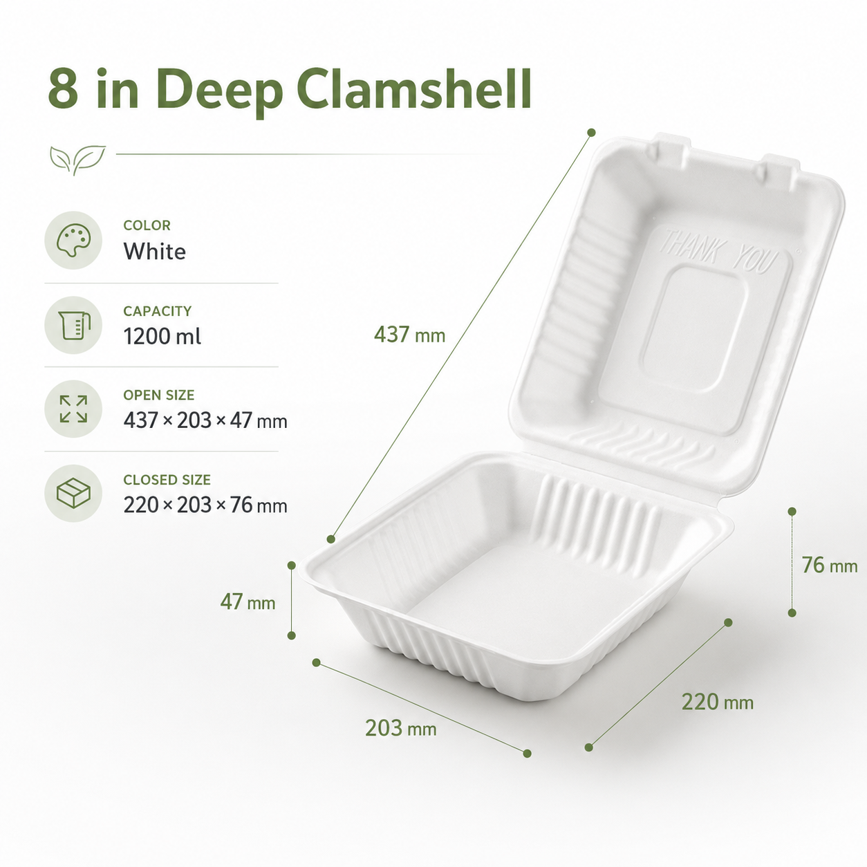 Hinged Food Container 06 food packaging product photo