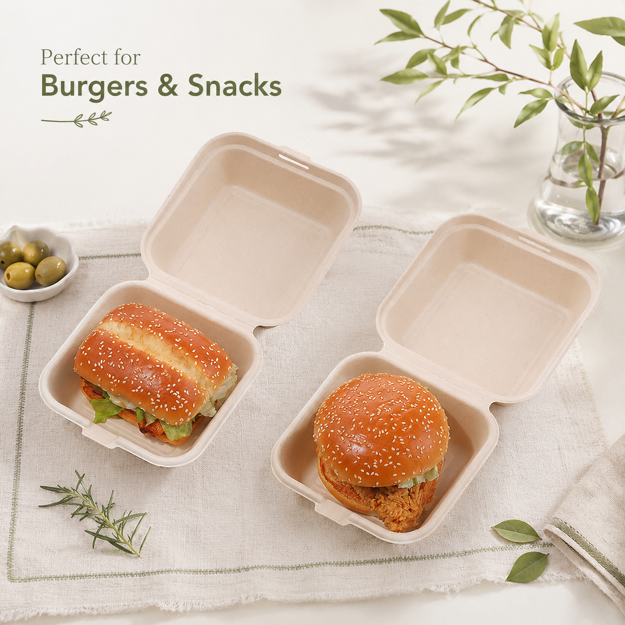 Hinged Food Container 09 food packaging product photo
