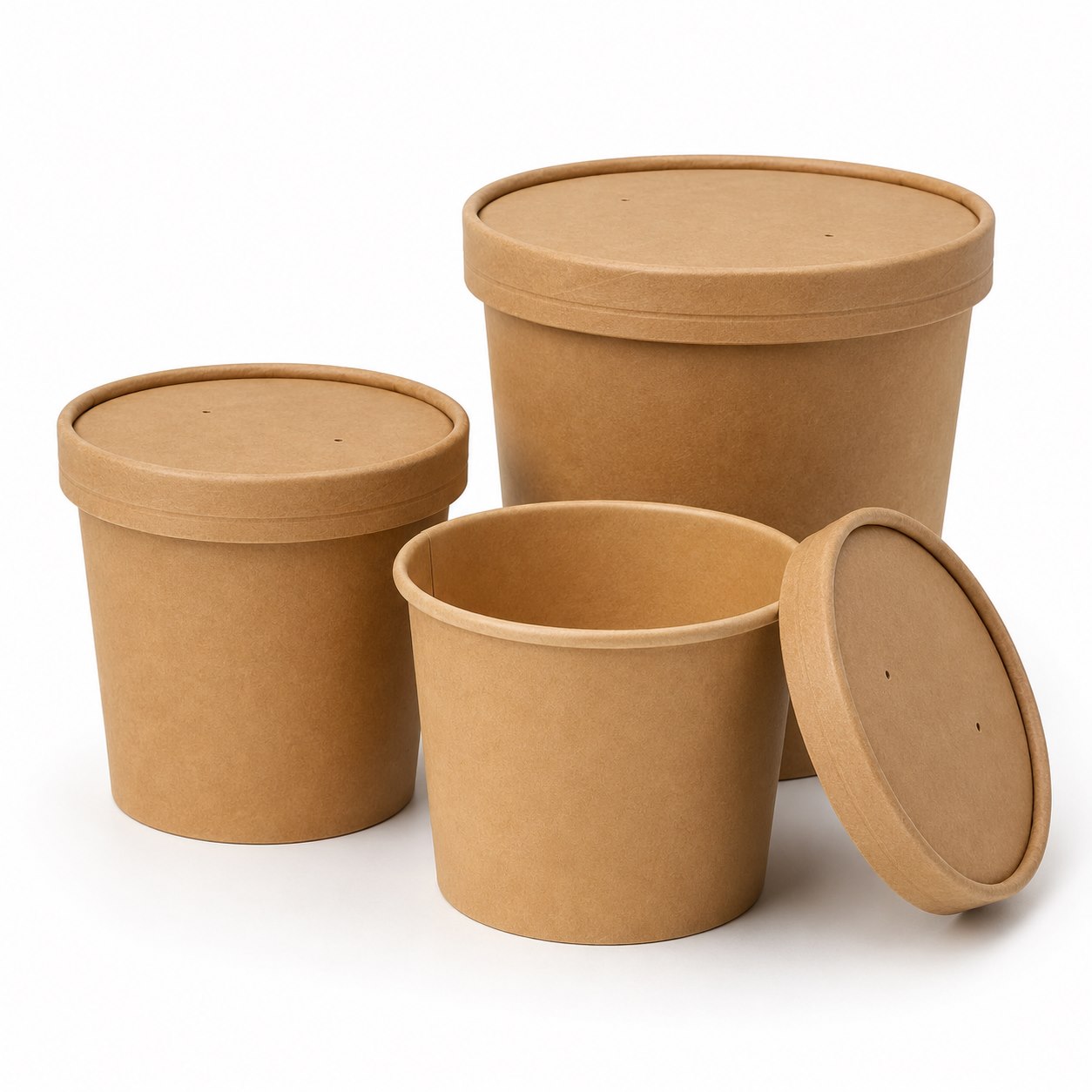 Containers packaging products